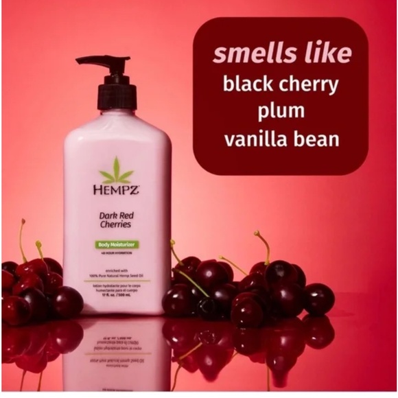 Hempz Dark Red Cherries Body Moisturizer - Pink New Sealed - Picture 4 of 4